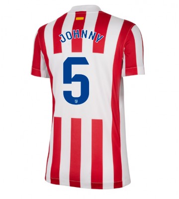 Atletico Madrid Johnny Cardoso #5 Replica Home Stadium Shirt for Women 2025-26 Short Sleeve